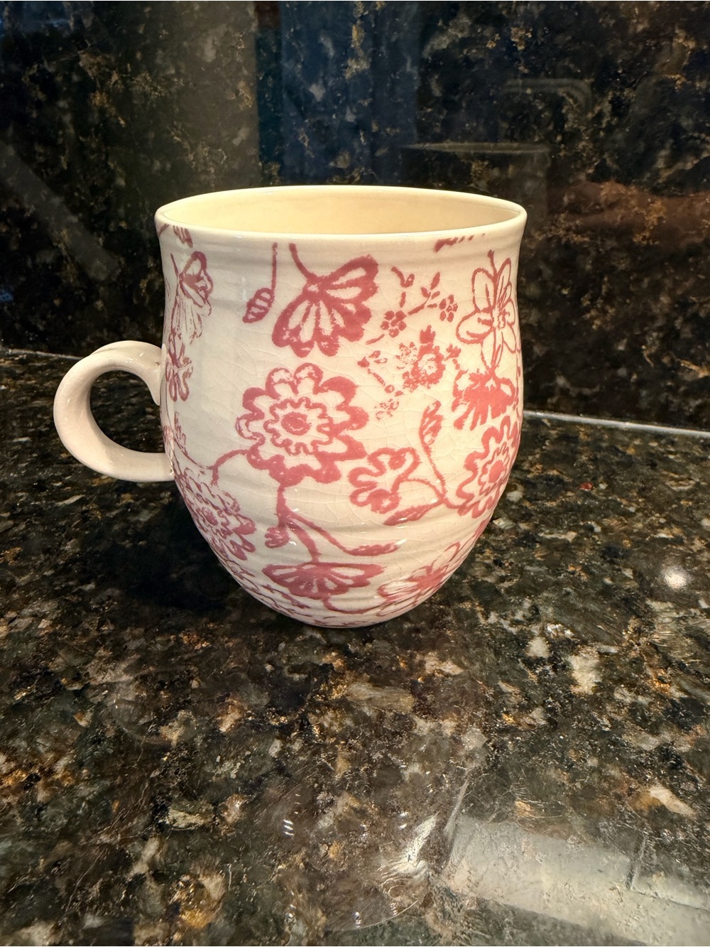 NWOT Anthropologie Homegrown Monogram J Transfer ware Mug - Picture 3 of 5